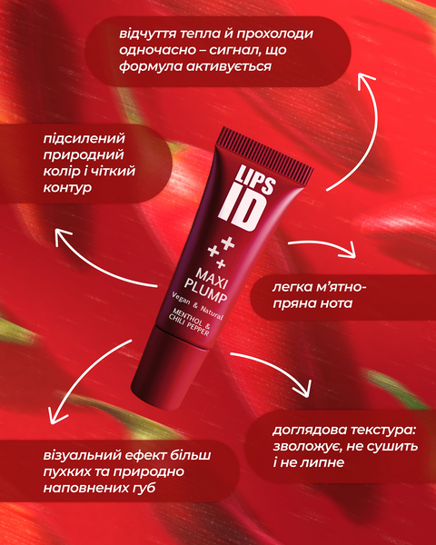 Плампер-бальзам для об'єму губ з ментолом та чилі 61004 фото